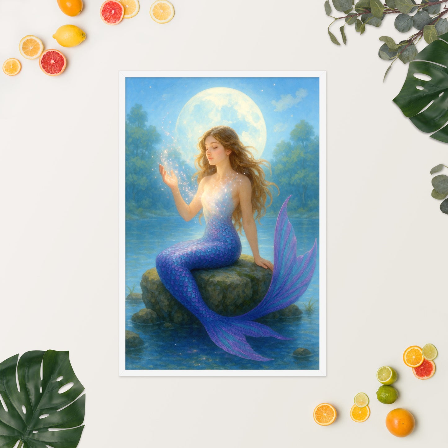 Framed photo paper poster